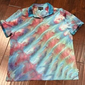 Emporio Armani Men’s Tie-Dye Polo Shirt